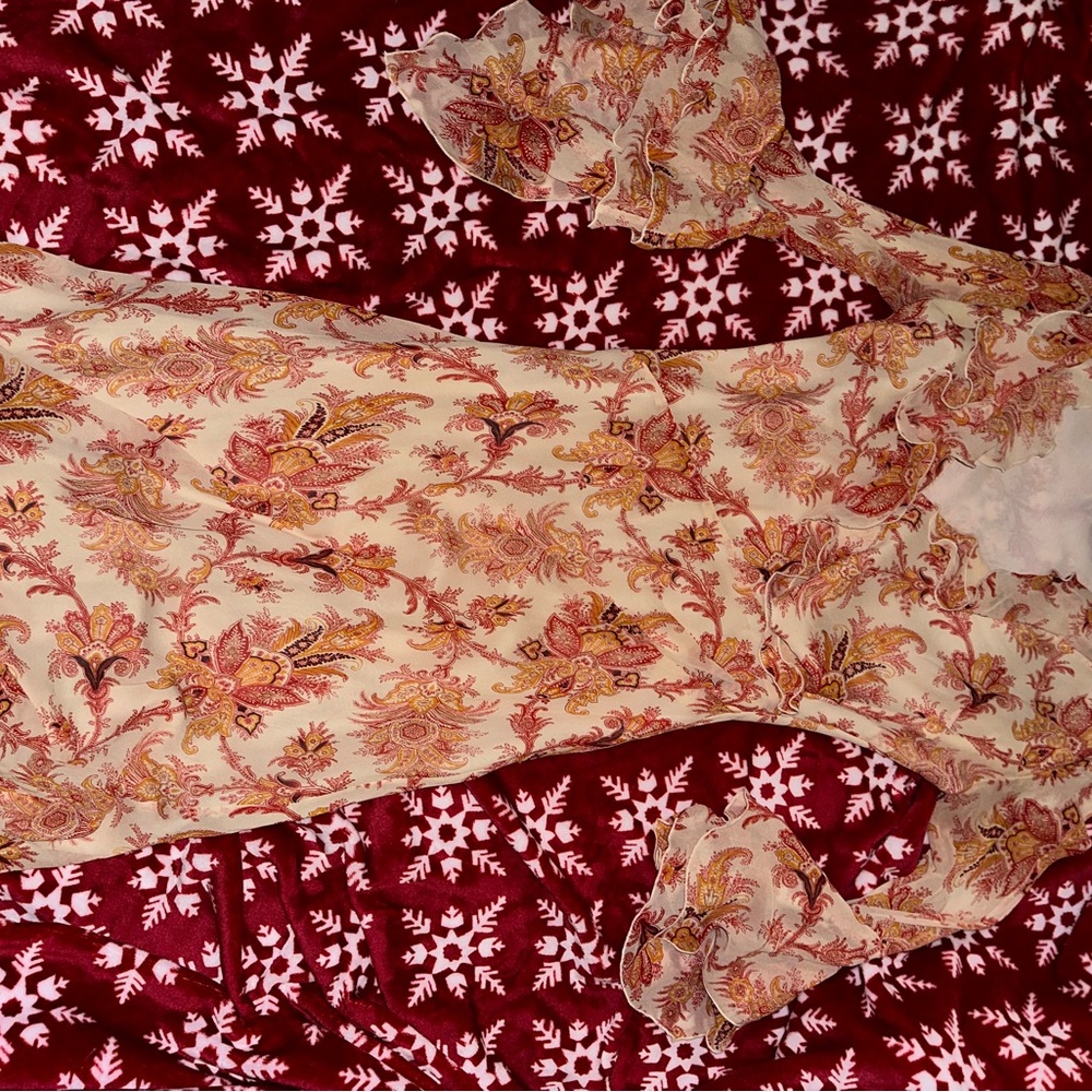 Vintage 90s Y2K Express Paisley Midi Dress